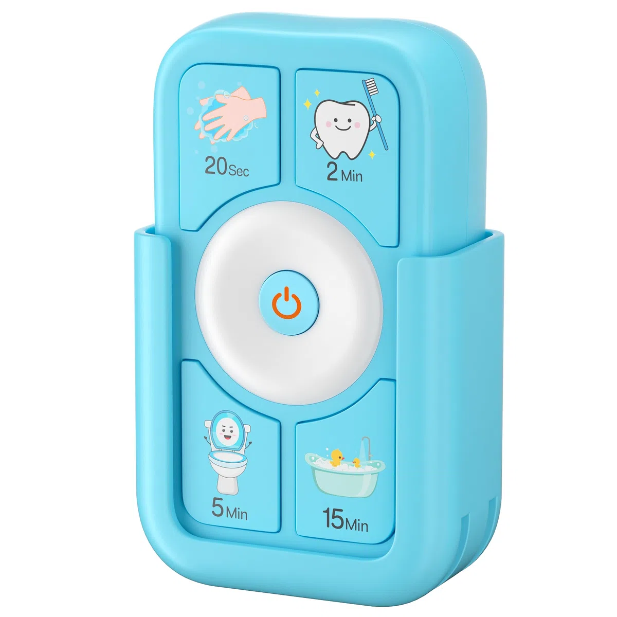 Temporizador para niños, temporizador de cepillo de dientes: temporizador para niños, cepillo de dientes, ducha, lavabo de manos, temporizador para niños pequeños, 2, 5, 15 minutos, 30 segundos, azul
