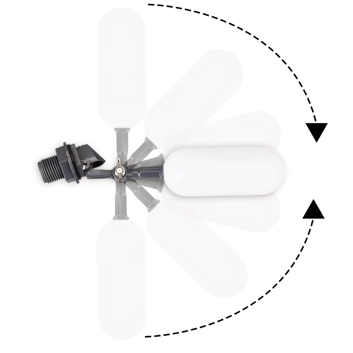 3uds Válvula de Bola Flotante 1/2 Pulg, Válvula de Flotador Agua con Brazo Ajustable y Control Automático del Nivel Agua para Ganado Bebederos Acuarios Estanques e Hidroponía.