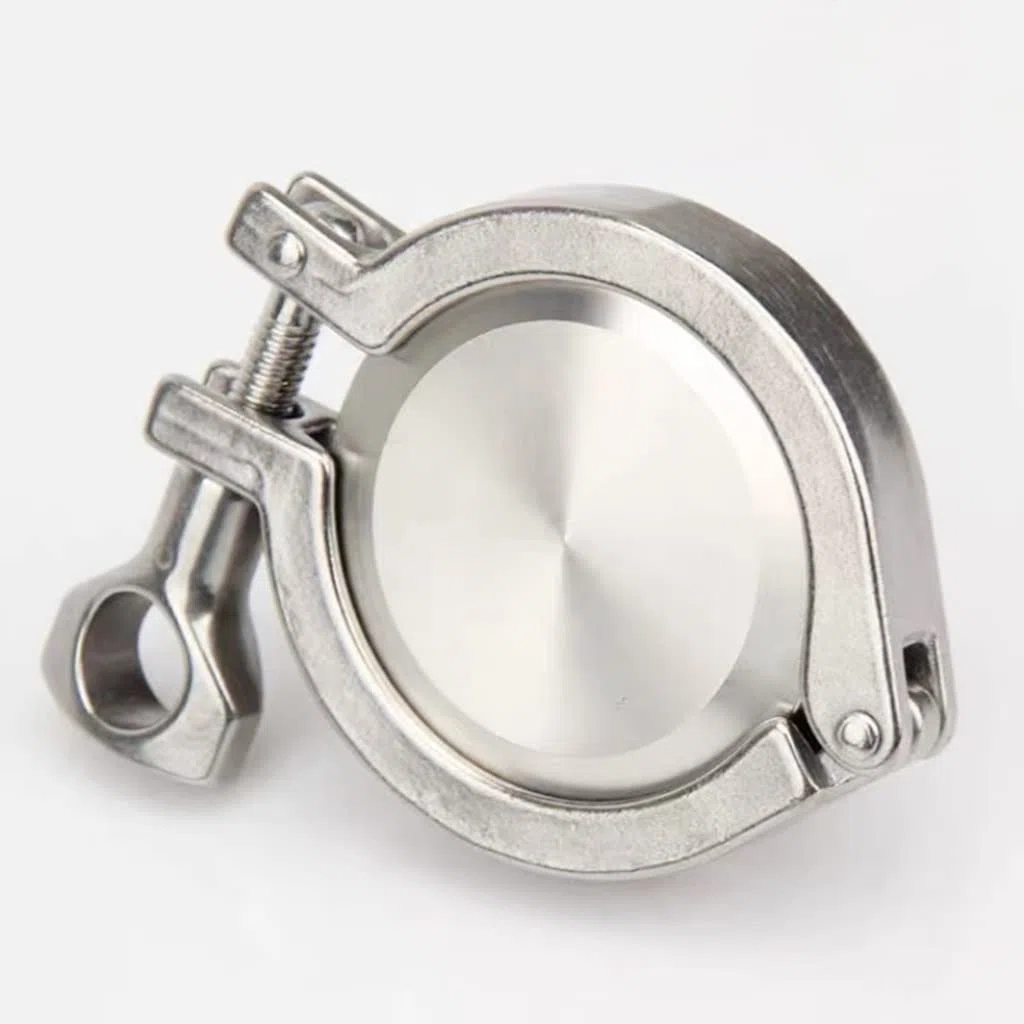 MOZTO Union 51mm Pipe O/D Sanitary 2" Tri Clamp Weld Ferrule + End Cap + Tri Clamp + Junta De Silicona Acero Inoxidable 304, For Mejoras En El Hogar Ajuste Casero