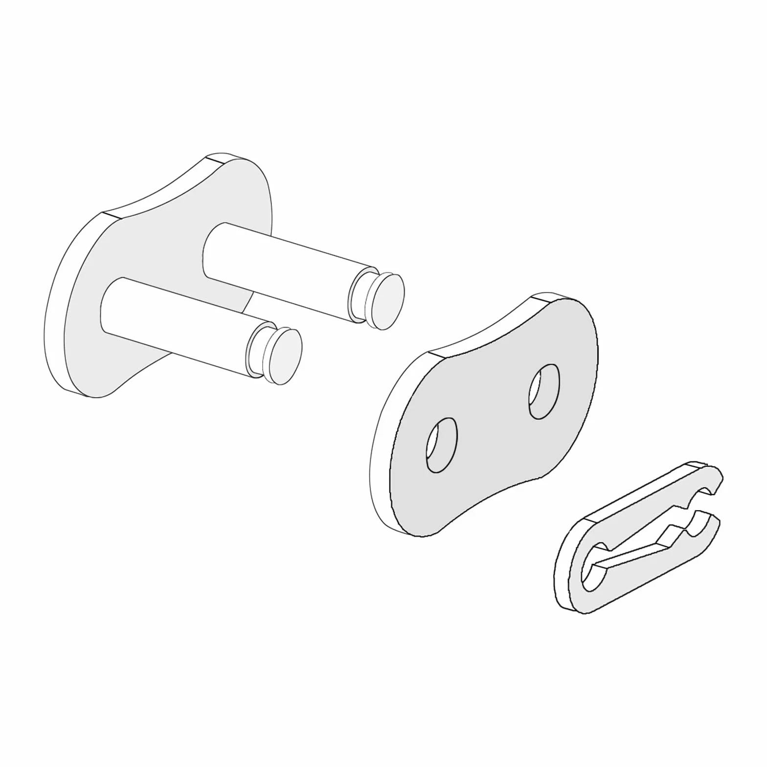 sourcing map 16uds Cadena Maestro Conector Enlace Rodillo, 1/2" Paso Carbono Acero, Estándar Conexión Dividir Enlaces para 08B Cadena