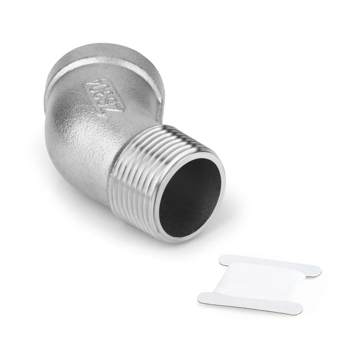 TAILONZ PNEUMATIC Accesorios de acero inoxidable 304 con codo de 45 grados, conector de tubería con rosca hembra BSP de 1" a hembra BSP de 1" (paquete de 1)