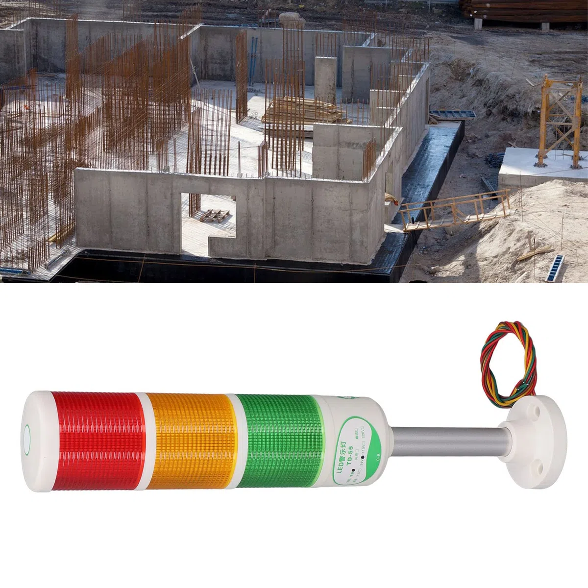 Elprico LED LED Tower Light Advertencia Industrial Lámpara de Visualización de Señal para Dispositivos para Dispositivos (24V)