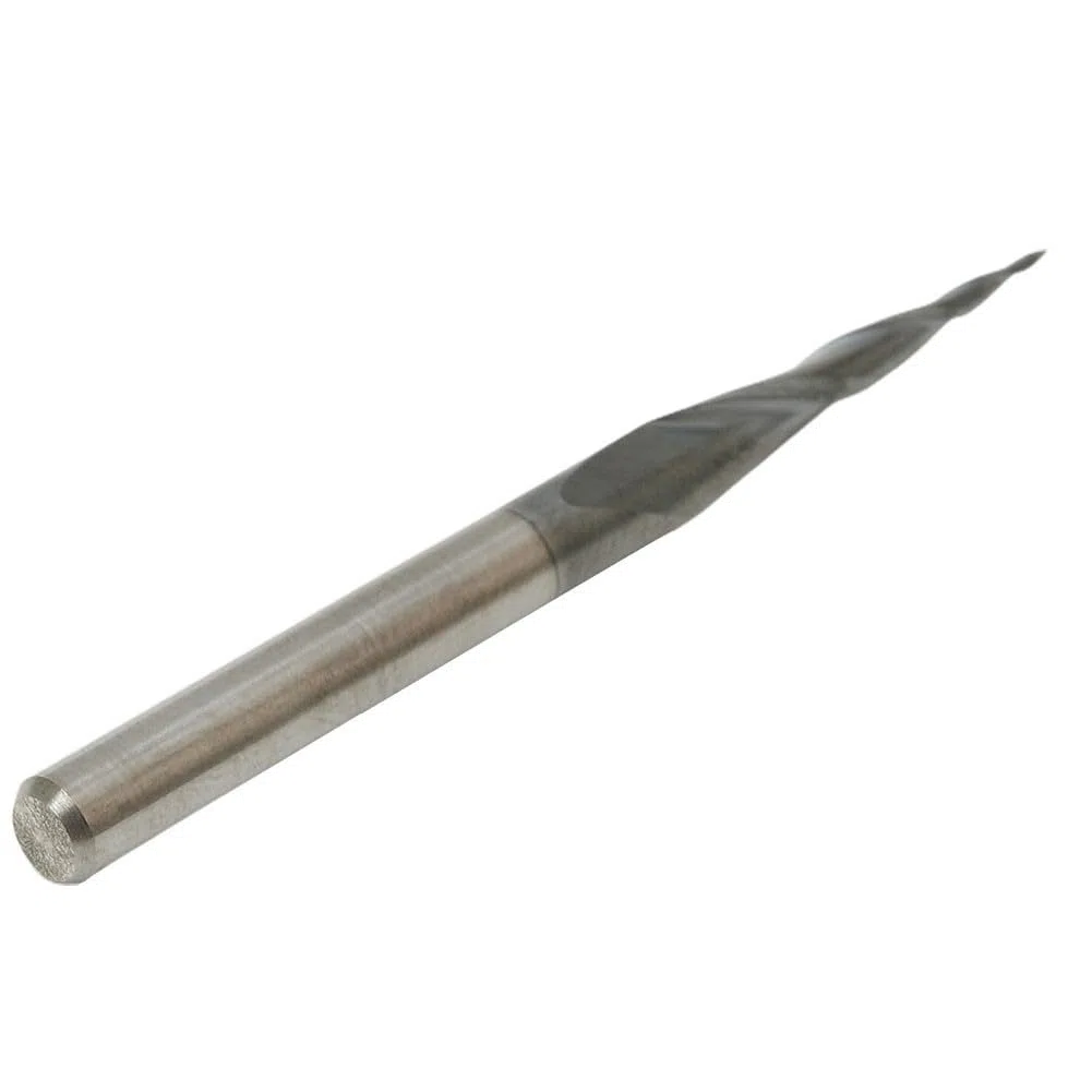 SPORTARC Fresa de punta de bola cónica, fresa de carburo, broca de enrutador CNC, radio de 0,25 mm, vástago de 4 mm, revestimiento de TiAlN para acero inoxidable, aluminio