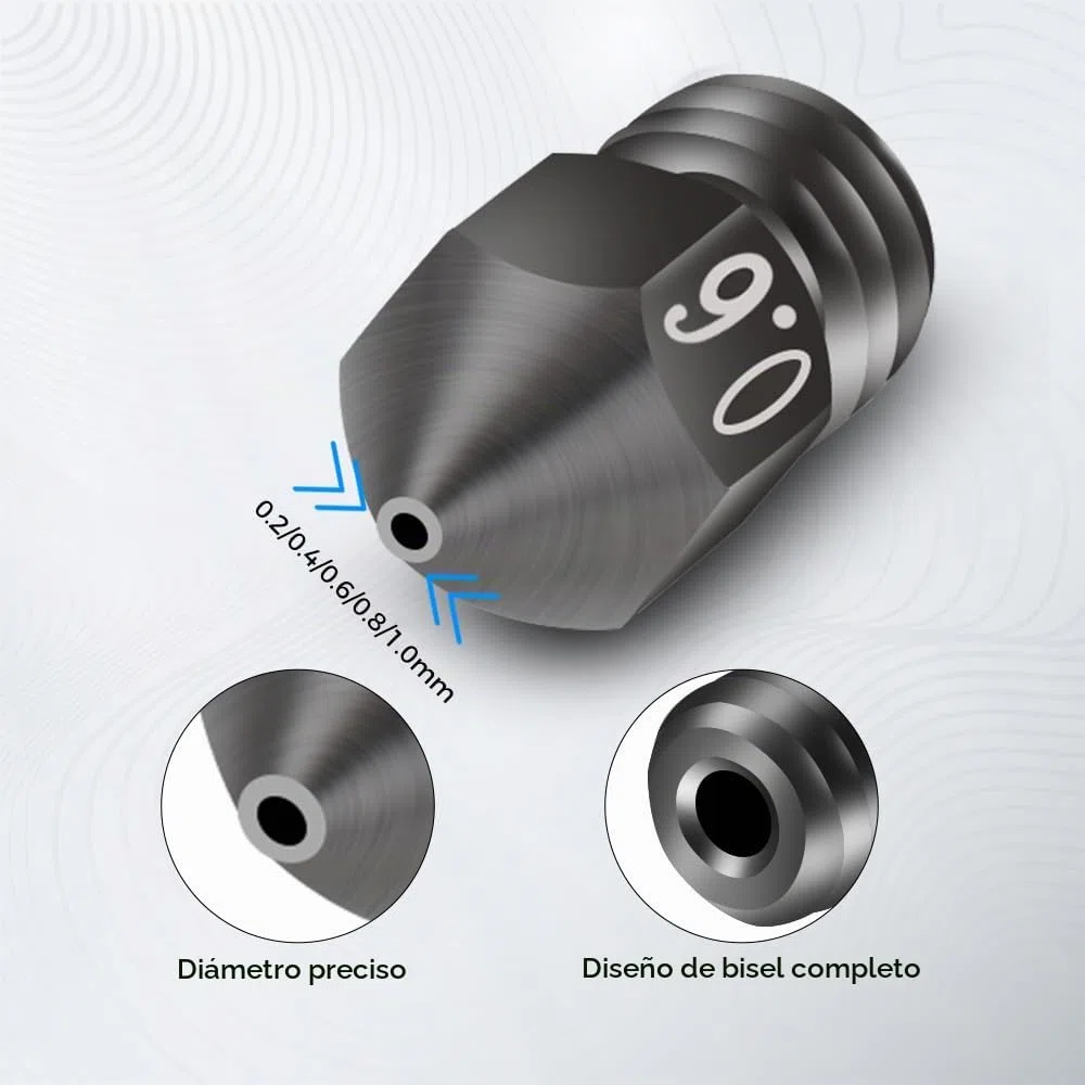 Sovol 8 boquillas Creality Upgraded para impresora 3D de acero endurecido MK8, boquillas de extrusión, 0,2 mm, 0,4 mm, 0,6 mm, 0,8 mm, 1 mm, para Ender 3 Ender 3 Pro CR-10