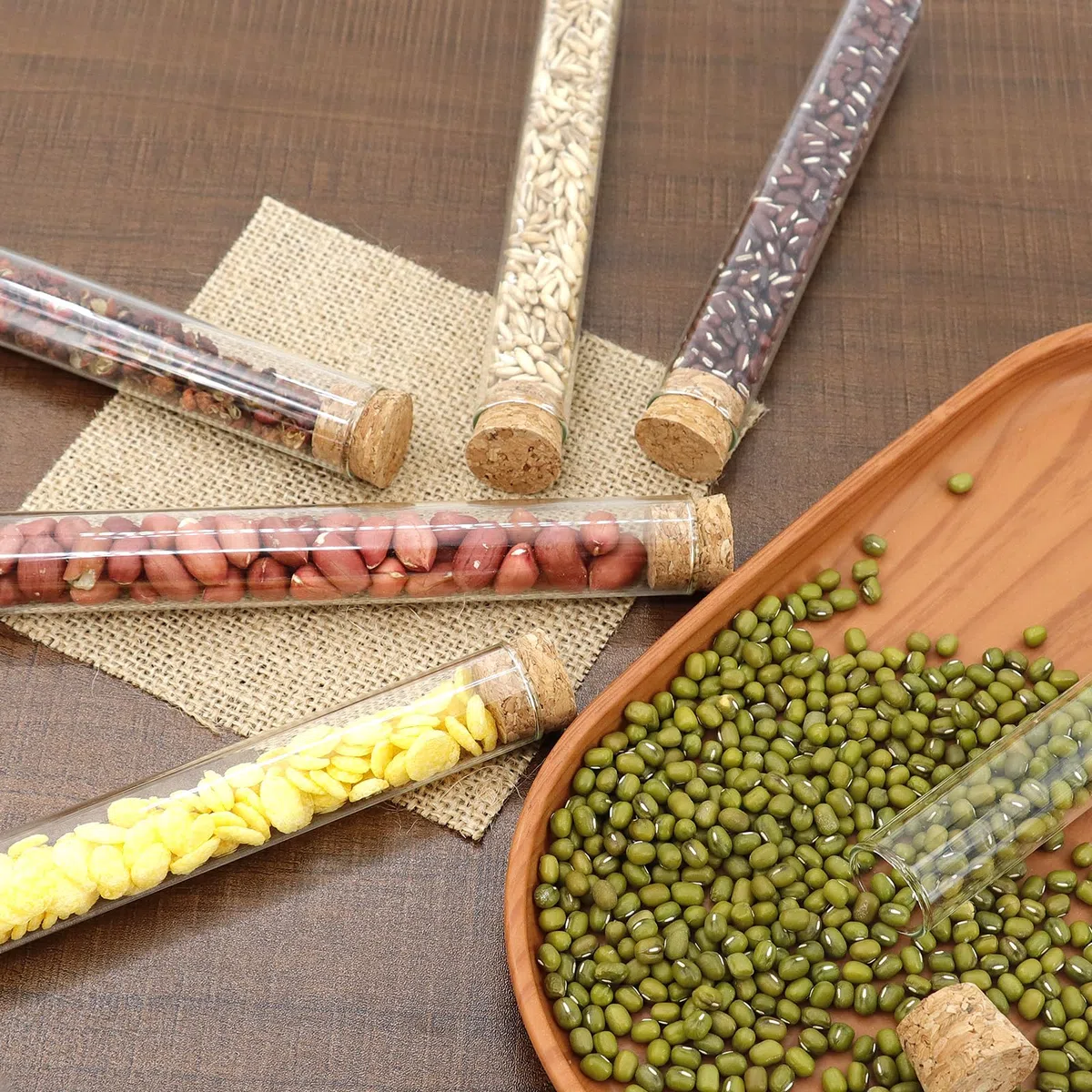 15 Piezas 30ml Tubos de Ensayo con corcho, 20 x 150 mm Tubos de Ensayo Transparente de Vidrio para Bodas, flores, Regalos, manualidades, Dulces, Sales de Baño, mesa de laboratorio