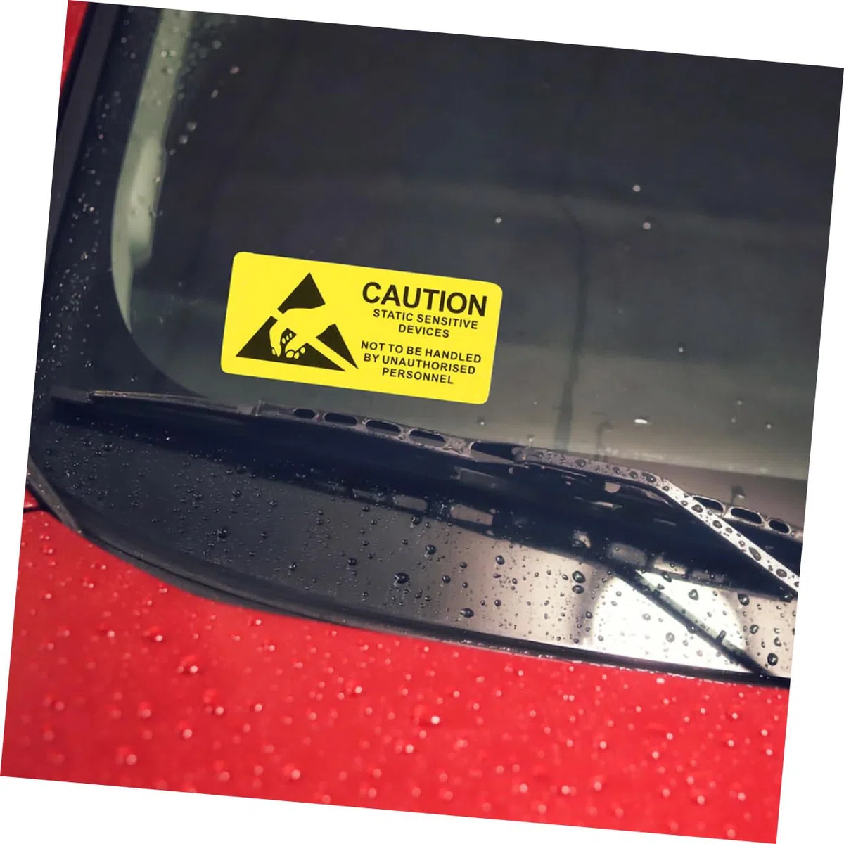 500 Pegatinas Antiestáticas Autoadhesivas de Advertencia, Etiquetas Electrostáticas de Precaución para Dispositivos Estáticos, Señal Visible y Adhesivo Fuerte para Seguridad