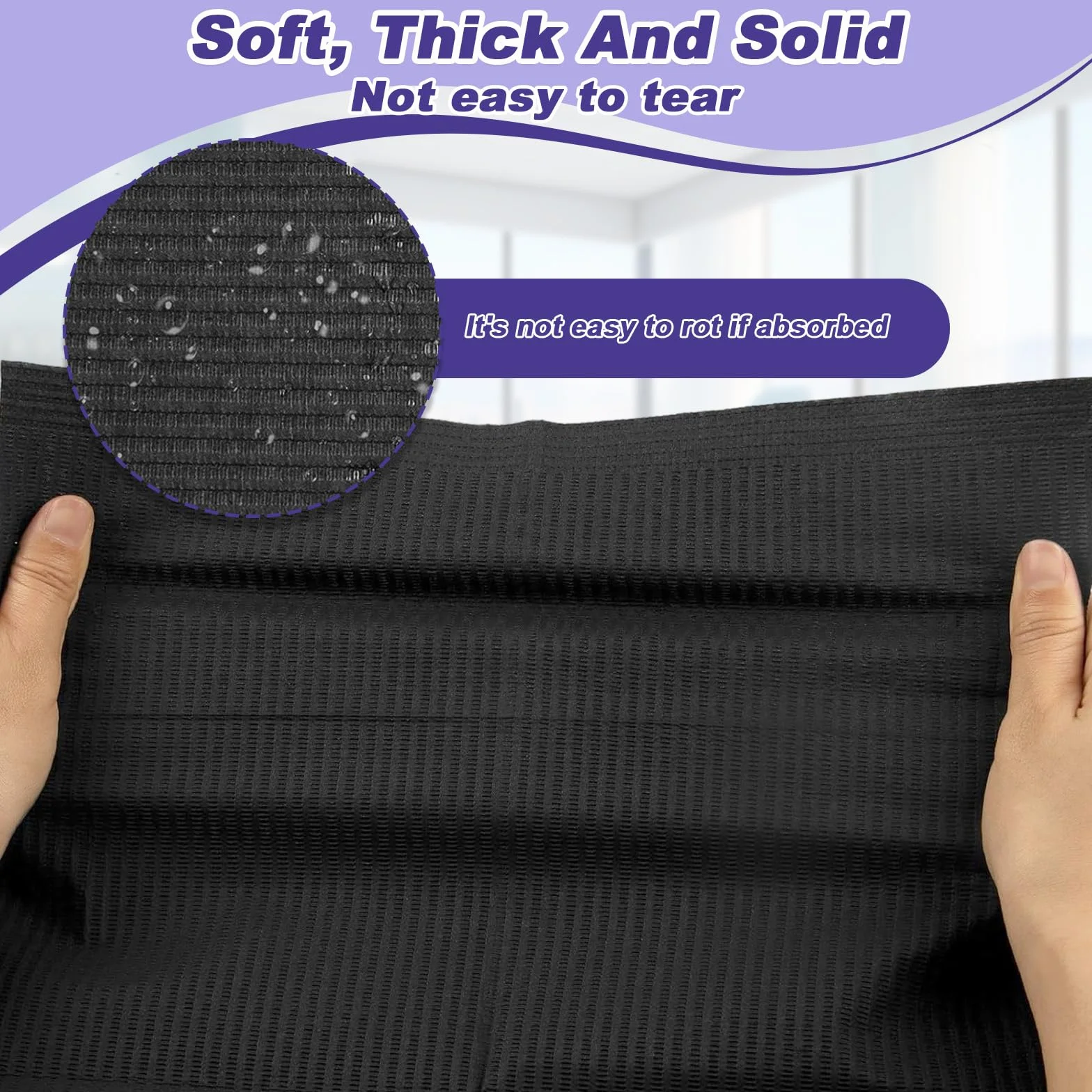 125Pcs Baberos Dentales Desechables, Sábana Tatuaje Desechable Impermeable 34x45cm, Fundas Tapete Mesa Tatuajes Cuadrado Negro 3 Capas para Limpieza Dentale, Salón de Uñas, Paciente Tela no Tejida