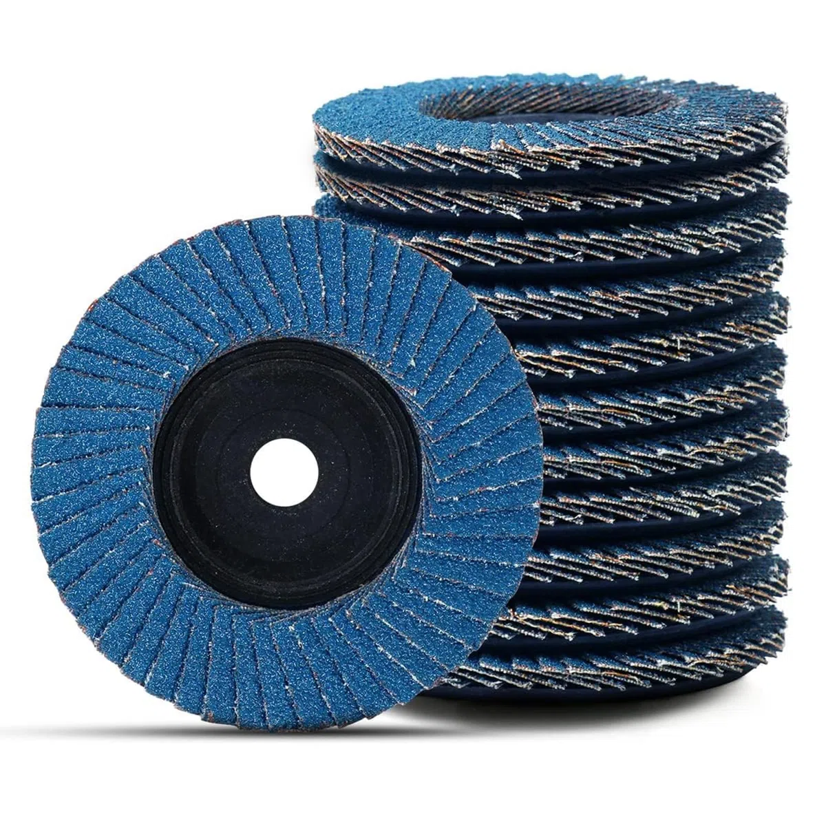 12 Piezas disco de láminas, discos abrasivos circonio azul 75mm grano 80, discos radial pequeña, para lija metal, acero inox, madera