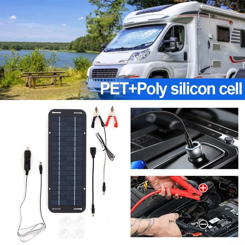 Kit de cargador de batería solar portátil de 30 W, solución eficiente para mantenimiento del vehículo