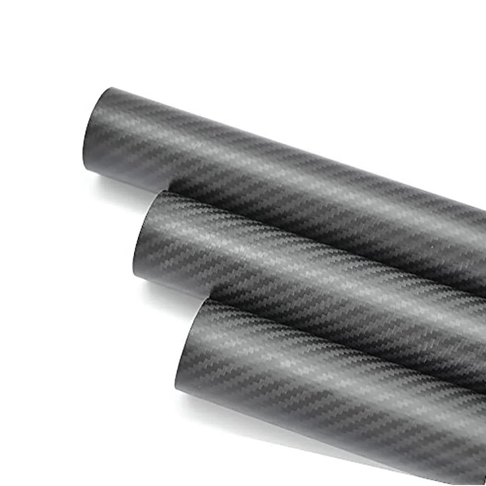 (2 piezas) Tubo de fibra de carbono 3K, longitud 500 mm, diámetro exterior 5 mm, diámetro interior 3 mm, sarga mate, para marco UAV.