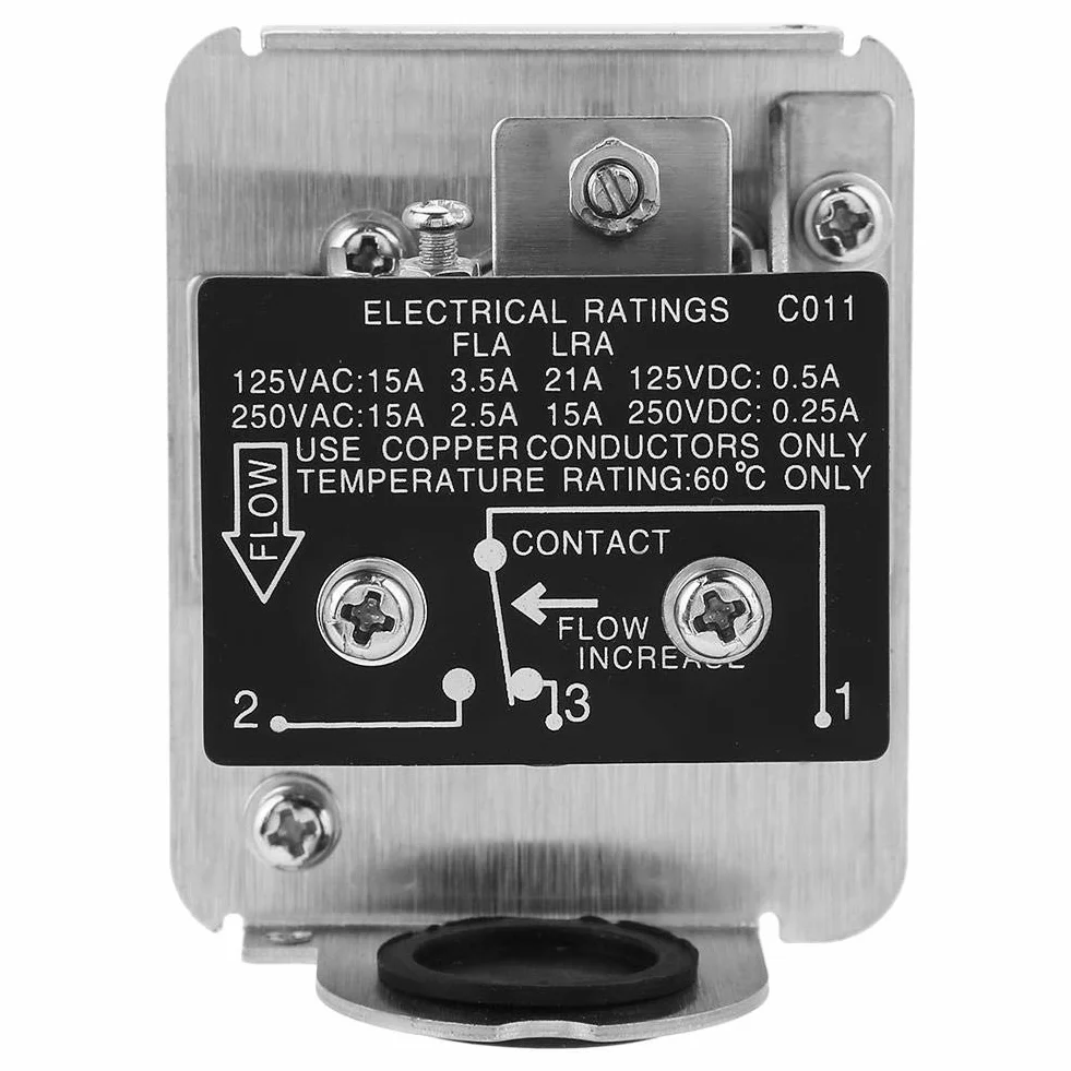 Interruptor de flujo de agua de 1/2", HFS-15 rosca ajustable doble tiro SPDT 220VAC 15A Control de flujo de agua 1.0Mpa
