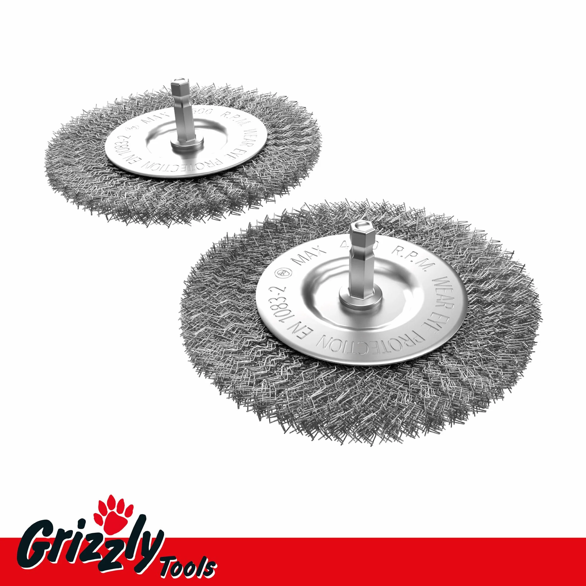 Grizzly - Juego de 2 cepillos eléctricos para juntas de metal para Grizzly EFB 400 y EFB 401