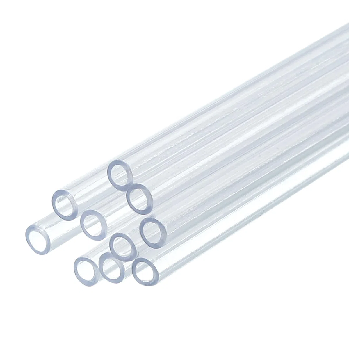 QUARKZMAN 10Pcs Tubo Plástico Transparente Rígido 2mm ID x 3mm OD, 0.5 Metros Longitud Tubos de Policarbonato para Tuberías de Agua Acuario, Sistemas de Refrigeración por Agua y Fontanería