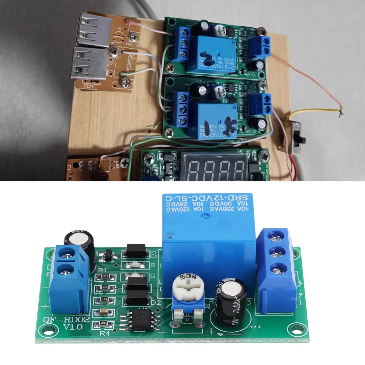 Create idea 2Pcs DC 12V Módulo de Relé de Retardo de Tiempo 55x28x18.4mm 0~60 Segundos Temporizador de Retardo Tiempo Ajustable Tablero Controlador Retardo Relé