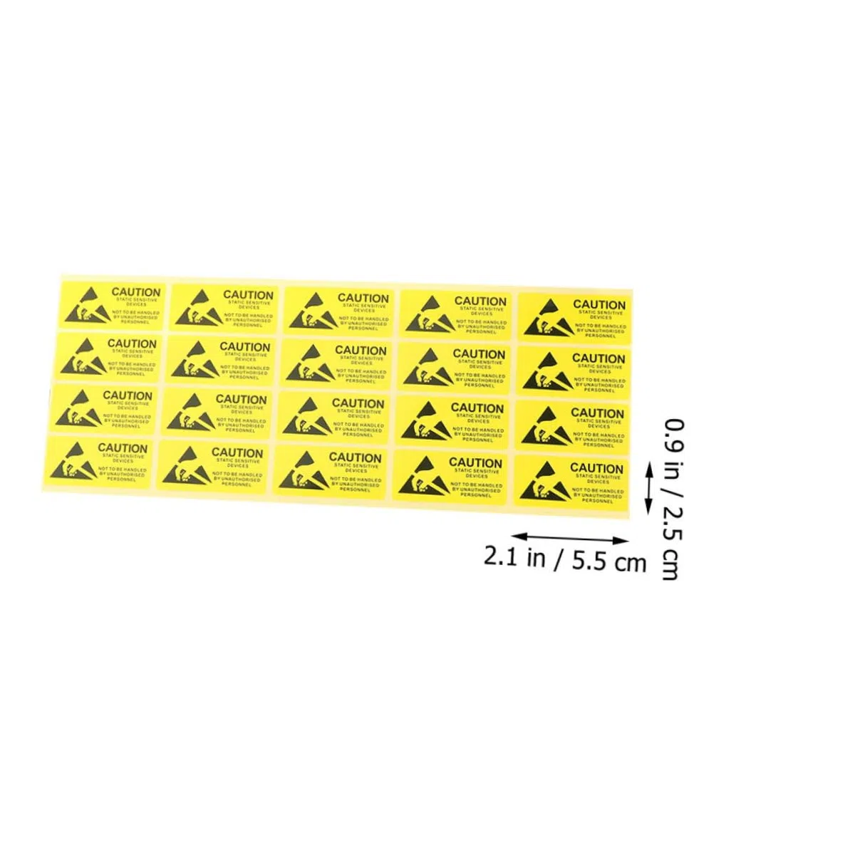 500 Pegatinas Antiestáticas Autoadhesivas de Advertencia, Etiquetas Electrostáticas de Precaución para Dispositivos Estáticos, Señal Visible y Adhesivo Fuerte para Seguridad