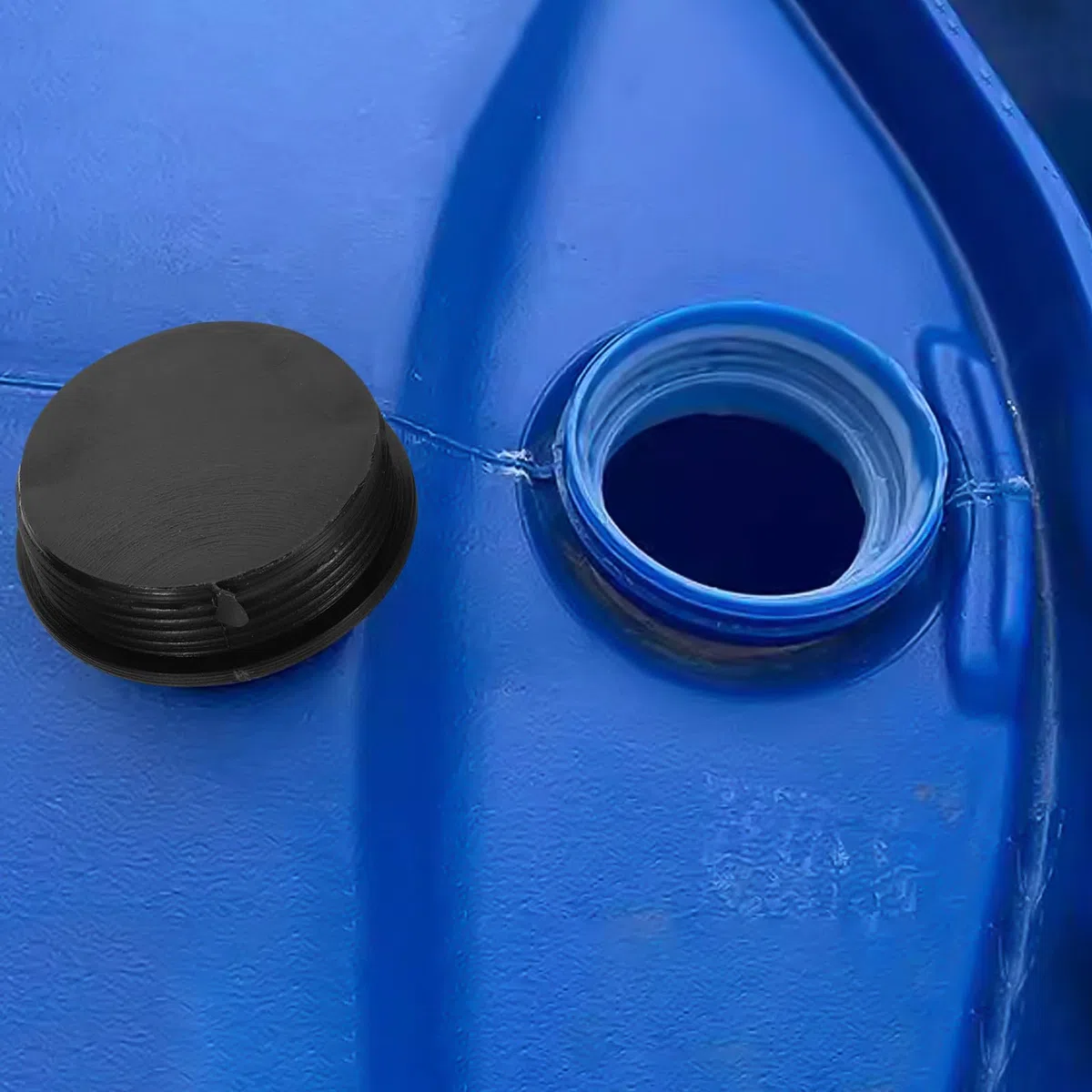 20 Tapas de Tapón para Bidones de Plástico Negro de 200l, Fácil Instalación y Sellado, Paquete de 20 Piezas para Uso Industrial