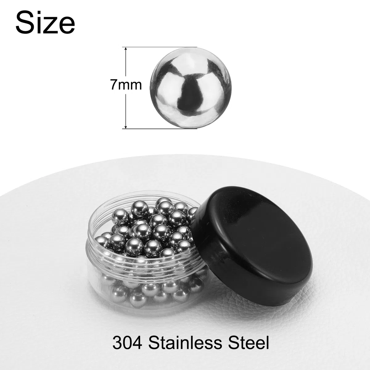 QUARKZMAN 100 Piezas de Bolas de Rodamiento de 7 mm de Acero Inoxidable 304 Bolas de Precisión G100