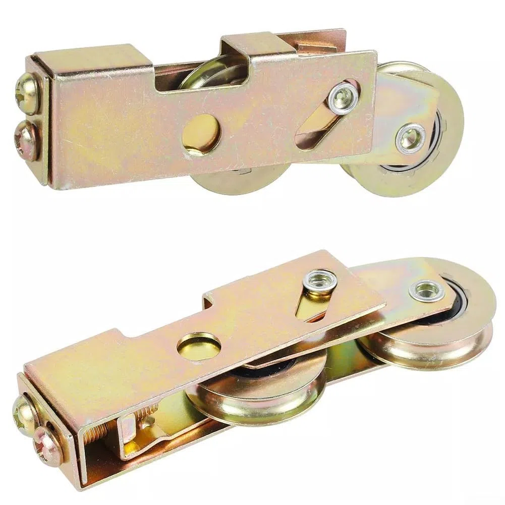 2 rodillos para puerta corrediza de patio de 1-1/4 pulgadas, resistente rueda de rodamiento de puerta corrediza, ruedas de rodamiento de puerta corredera de larga duración, rodillos de puerta
